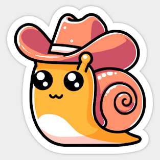 Cowboy Snail! Cute Snail Cowboy Sticker